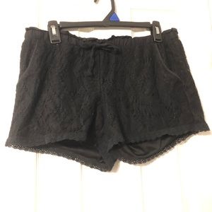 Black Lacey shorts.